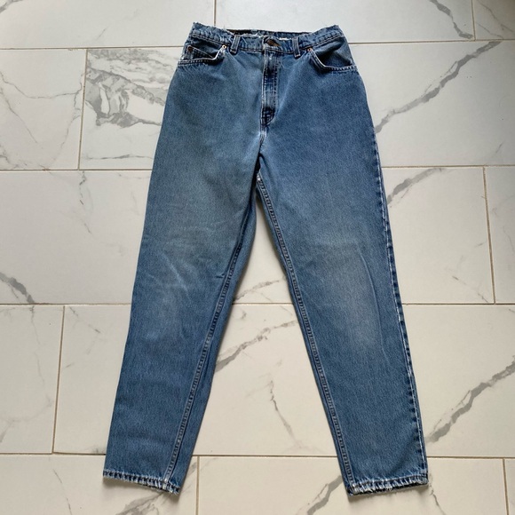 Vintage 1970s 70s Levi’s 15951 Orange Tab Jeans Women’s Size 12 Med Distressed - Picture 1 of 6